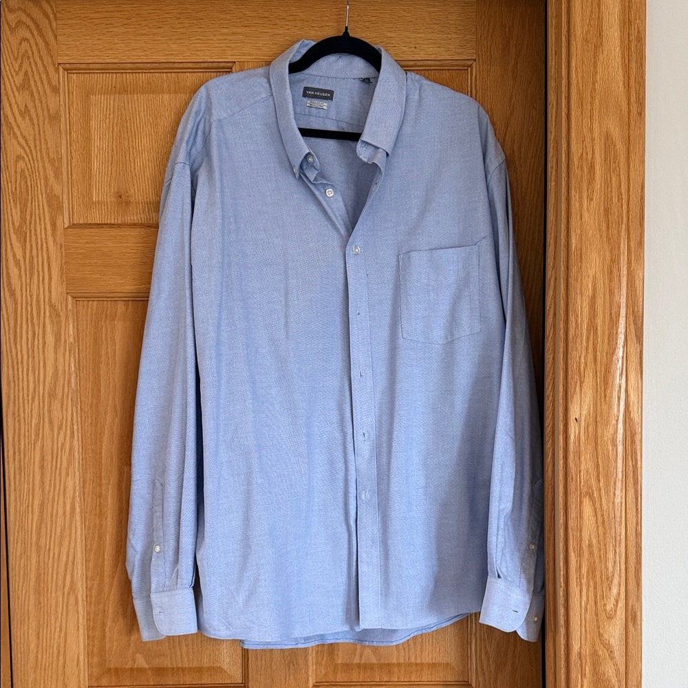 Van Heusen Light Blue Long Sleeve Button-Up Shirt
